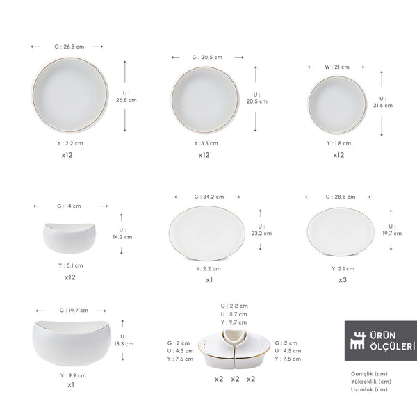 Platinum Pearl 59-Piece Dinnerware Set for 12