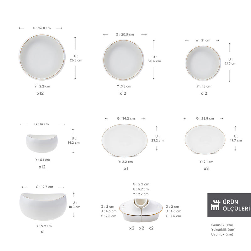 Platinum Pearl 59-Piece Dinnerware Set for 12