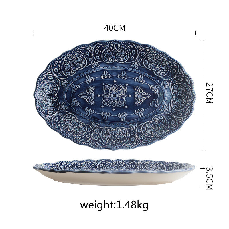 Home Steak Dinner Plate Ceramic Plate Cutlery