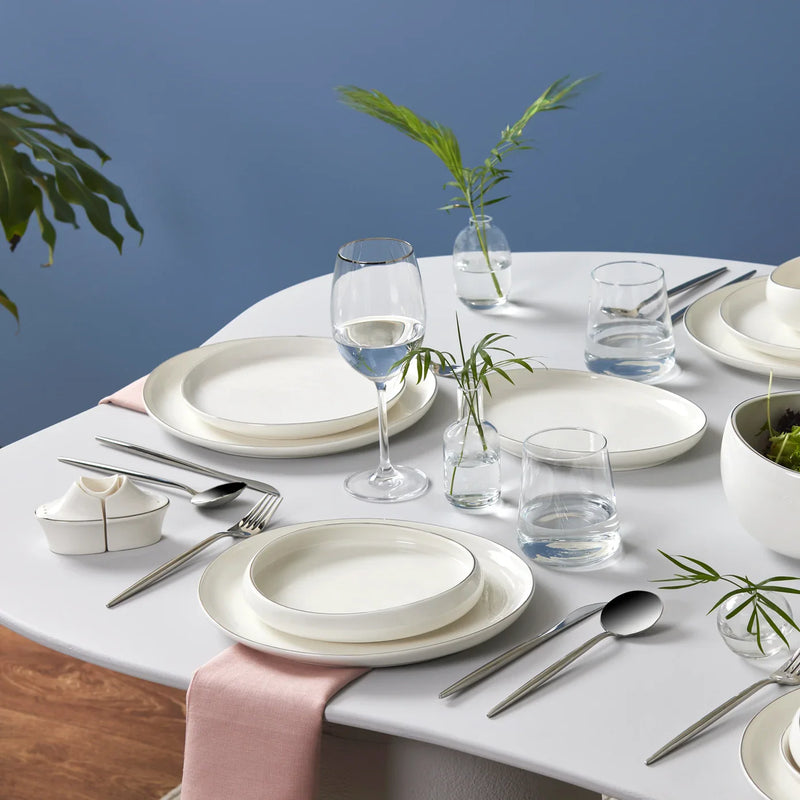 Platinum Pearl 59-Piece Dinnerware Set for 12