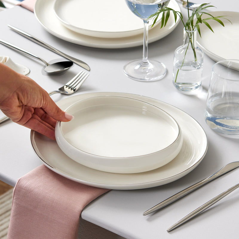 Platinum Pearl 59-Piece Dinnerware Set for 12