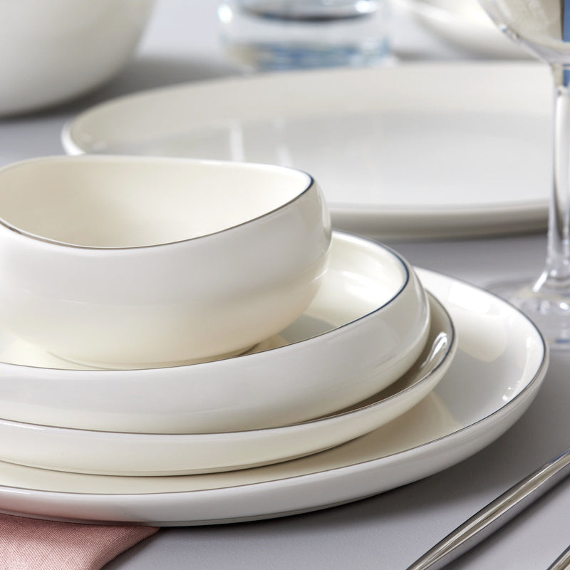 Platinum Pearl 59-Piece Dinnerware Set for 12