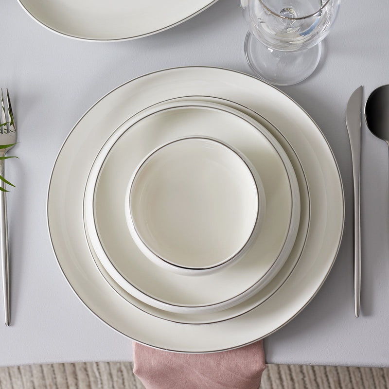 Platinum Pearl 59-Piece Dinnerware Set for 12