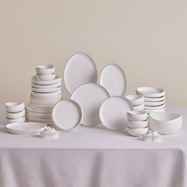 Platinum Pearl 59-Piece Dinnerware Set for 12