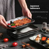 Compartments Plate Household Separated Ceramic Dinner Plate