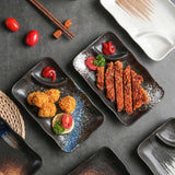 Compartments Plate Household Separated Ceramic Dinner Plate